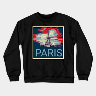 Paris - Shepard Fairey style design Crewneck Sweatshirt